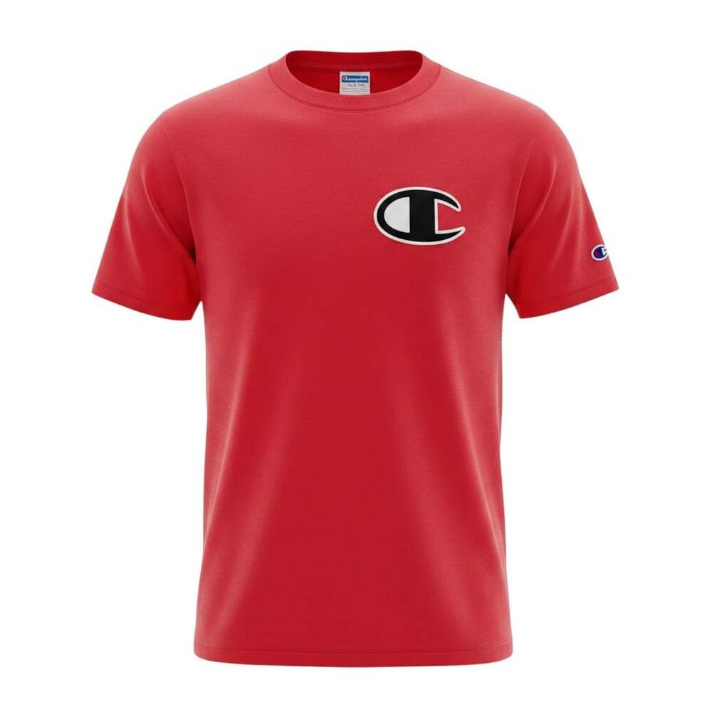 Champion Big Logo Graphic T-Shirt Red Size Medium